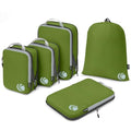 5 Set Compression Packing Cubes for Travel (Green / 5PCS)