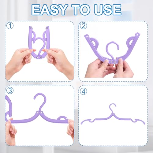 10 Pcs Travel Hangers Cruise Ship Essentials Accessories Portable Folding Clothes Hanger Foldable Drying Rack (Standard (1-Pack))