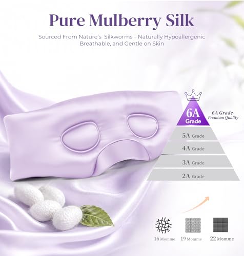 3D Silk Bluetooth Sleep Mask (Dark Purple)