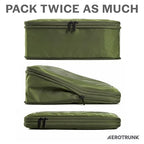 Compression Packing Cubes for Travel (6-Pack / Olive)