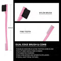 3 Pieces Hair Styling Comb Set Teasing Brush Rat Tail Comb Edge Brush for Edge&Back Brushing (Pink-3pcs)