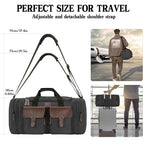 Canvas Duffle Bag for Men (Black / Large-50L)