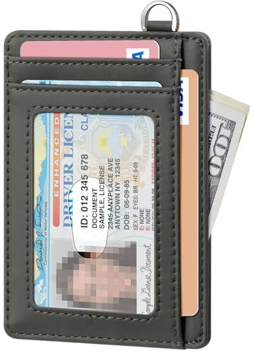 Slim Minimalist Wallet RFID Credit Card Holder for Men (small / Dusty Grey)