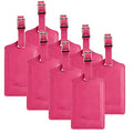 8 Pack Luggage Tags for Suitcases Airplane Travel Essentials (Rose Red)