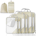 Compression Packing Cubes 8 Set (Beige / 8 pcs)