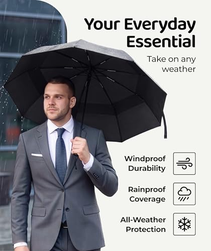 Repel Windproof Travel Umbrella (Onyx)