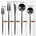 Silverware Set for 8 (Matte Black)