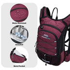15L Insulated Hydration Backpack Pack with 2L Water Bladder Lightweight Hiking Backpack Bag for Women Men Daypack for Hiking Running Festival Camping Biking