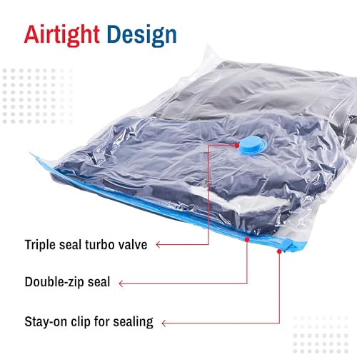 Vacuum Storage Bags with Hand Pump (Medium 10-Pack)