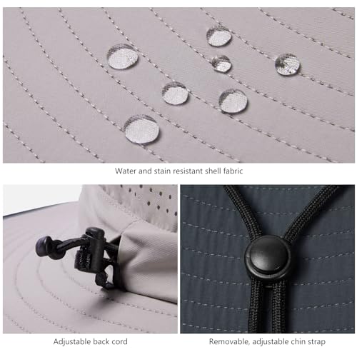 UPF 50+ Foldable Brim Water (Medium / Light Grey)