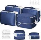 Comforter Storage Bag 66 L (Navy Blue / 66L x 4 Pack)