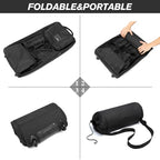 Collapsible Duffle Bag with Wheels 130 (Black)