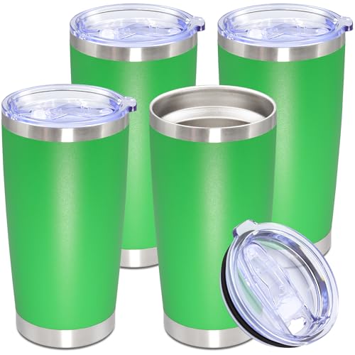20oz Tumbler Stainless Steel Tumbler Coffee Tumbler with Lid Green (Green)