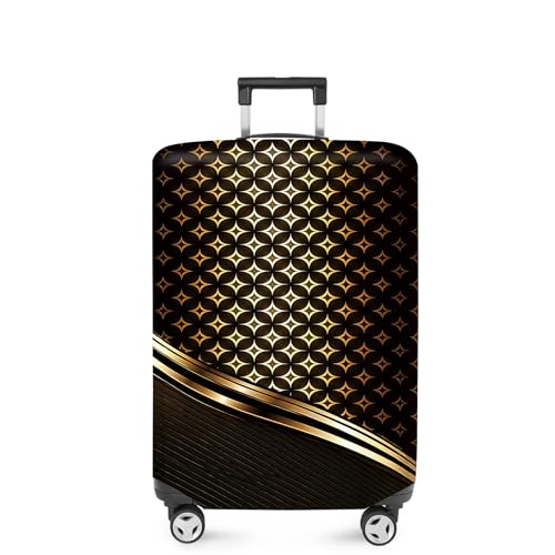 Luxury Gold Geometric Luggage Cover (#132 / S(fits 20-22inch suitcase))