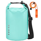 Waterproof Dry Bag Backpack with Emergency Whistle (10L / Mint Green)