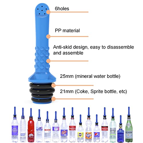 2PCS Pack 2in1 Vaginal Douche Perineal Irrigation 650ML Portable Bidets + Pocket Bidet Pipe (Blue)