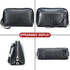 Electronic Organizer Zipper Bag Tech Pouch (Vintage Black -【Fits Apple Accessories】- 1 / Electronic Storage Case - Sturdy Handmade)