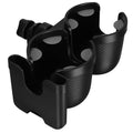 Stroller Cup Holder with Phone Holder (Double Holder-All Black Texture)