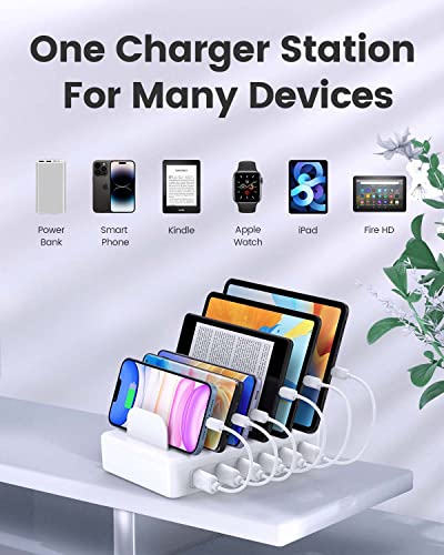 50W Charging Station for Multiple Devices (White)