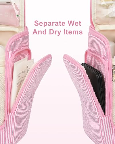 Travel Hanging Toiletry Bag (Pink / Large)