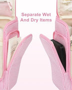 Travel Hanging Toiletry Bag (Pink / Large)