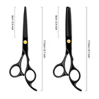 Professional Home Hair Cutting Kit Home Haircutting Scissors Barber (Black#3)