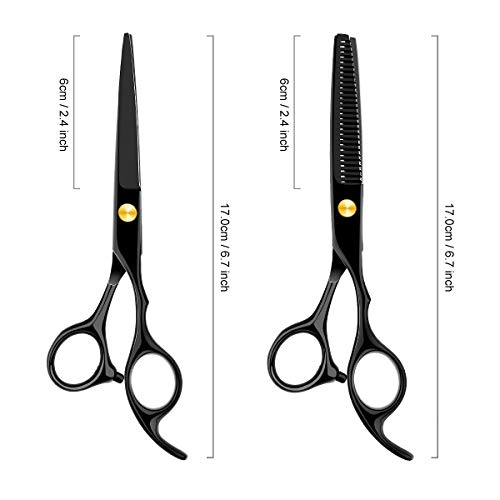 Professional Home Hair Cutting Kit Home Haircutting Scissors Barber (Black#3)