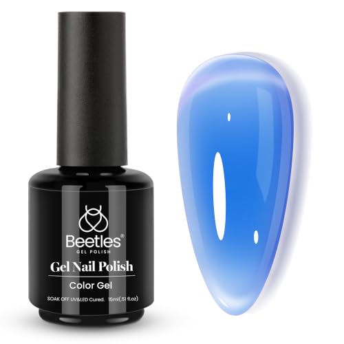 Beetles Blue Gel Nail Polish (D - Sheer Blue | Abyssal Secrets-f613)