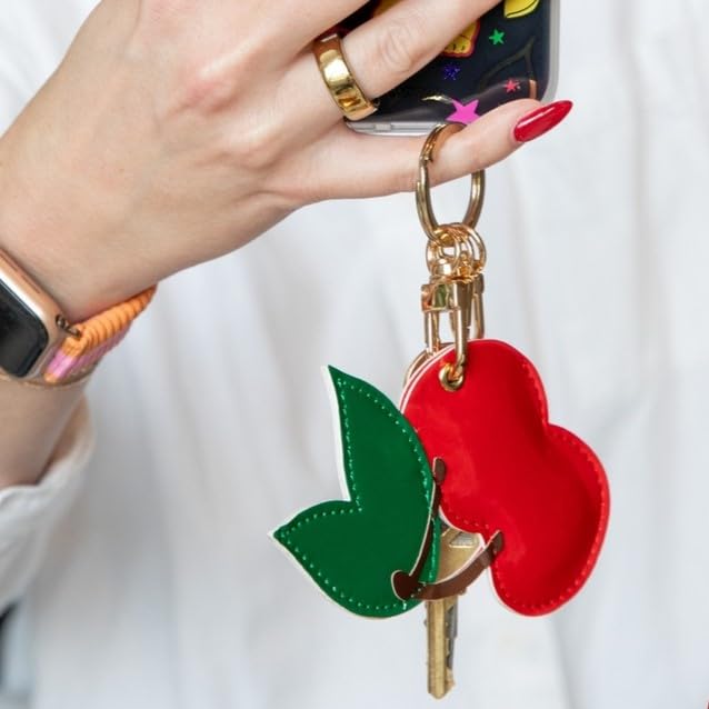 Keychain Case Compatible with Apple AirTag (Cherry)