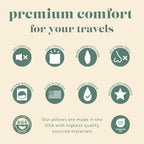 800 Fill Power European Goose Down Travel Pillow (12" x 16")