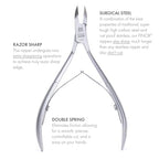 6pc Manicure & Pedicure Set (6-Pc: Clipper, Nipper, Cuticle Pusher / Purple Leather Roll)