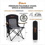 2 Pack Folding Camping Chair (Black(twin Pack))