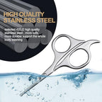 4.7" Stainless Steel Nose Hair Scissors (Matte Silver)