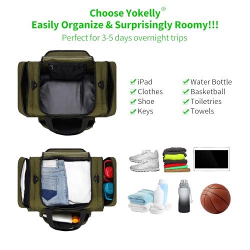 40L Gym Bag Sport Duffle Bag (Olive Green / 20 inch)