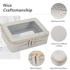 Clear Makeup Bag Organizer (Grey / Large Glam)