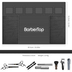 Magnetic Mat 19x12.5 Inch 6 Slots Barber Tray Hairdressing Electric Clippers Storage Mat Salon Table Tools Nonslip Cushion Heat Resistant Pad for Clippers Scissors Combs for Barbershop Salon (6 Magnetic 19 x 12.5)