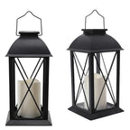 Solar Lanterns Outdoor Waterproof 2 Pack 12 Inch Solar Light with Candles (Classic Solar)