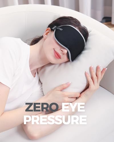 Luxury Sleep Mask (N-black (Silver Edge))