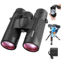12x42 Binoculars for Adults High Powered with Phone Adapter & Tripod (12x42)