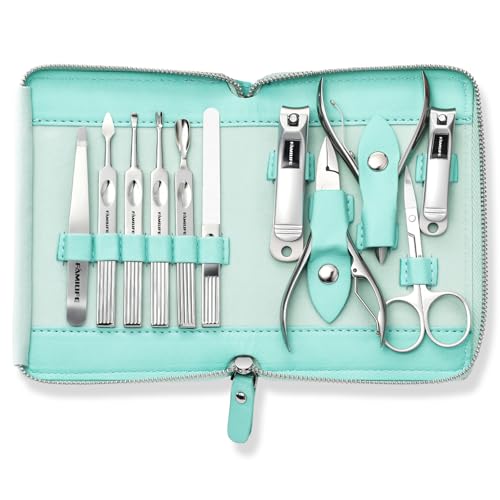 Stainless Steel Manicure Set 11 (Mint Green)
