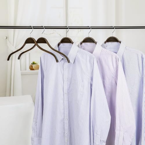 Slim Wooden Hangers with Extra Soft Non (Antique / 30 Pcs)