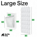 Over the Door Shoe Organizer (White / 24 Pockets/4 Hooks)
