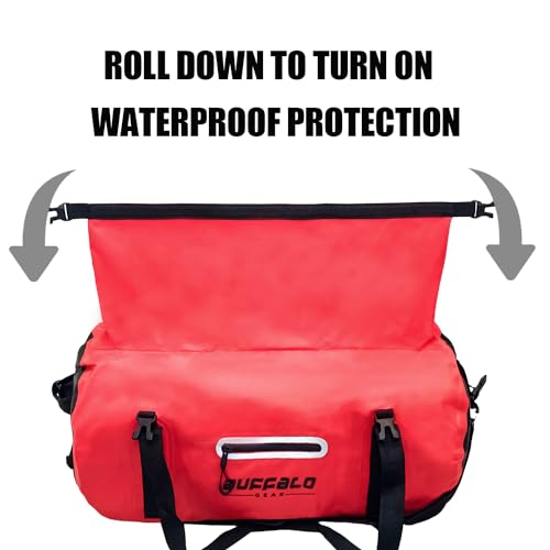 80L Waterproof Duffle Travel Duffel Bag (Red / 80L)