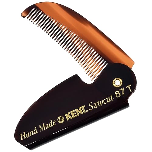 87T Handmade Folding Pocket Comb for Men (Pack of 3 / Tortoiseshell)
