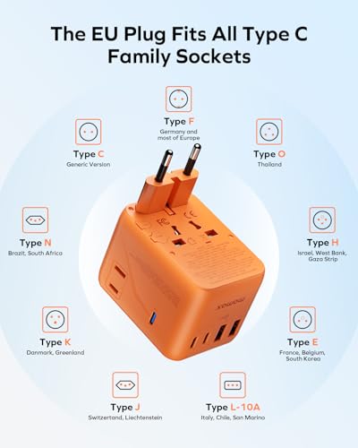 70W Universal Travel Adapter 7 (70W / Cosmic Orange)