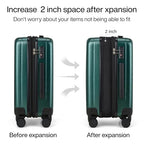 Expandable Hard Shell Luggage Sets (3 Pc Set EXT (20/24/29) / Blackish Green)