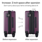 Expandable Hard Shell Luggage Sets (3 Pc Set EXT (20/24/29) / Purple)