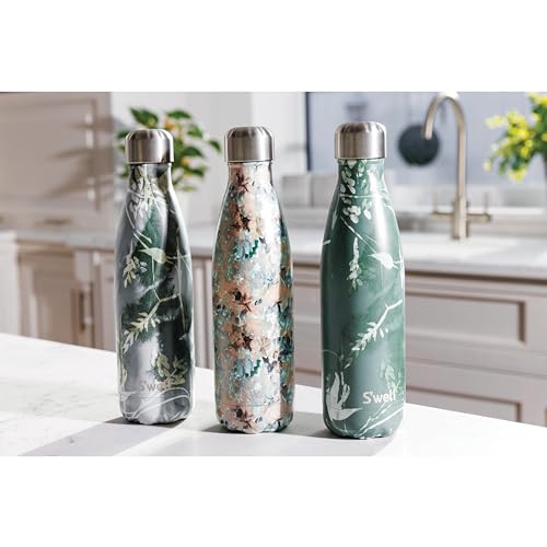 Stainless Steel Water Bottle 17 ounces Forest Bloom Triple Layered Vacuum Insulated Containers Keeps Drinks Cold for 36 Hours and Hot for 18 Perfect for On the Go (Forest Bloom / 16.9 Ounces / Water Bottle)