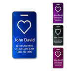 5Pack) Custom Personalized Luggage Tags-Customized Unique tag for Suitcase Backpack Travel,Bags (Purple(3.8×2) Cross) (Purple(3.8×2)cross)