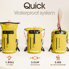 Waterproof Dry Bag Backpack 55L (55L / Yellow)